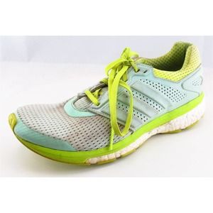 adidas Glide Boost Running Shoes Gray Fabric Women 9 Medium